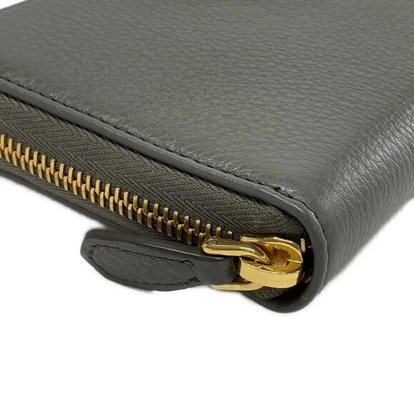 Auth PRADA - 1ML506 Gray Saffiano Leather Long Wallet - Picture 10 of 11